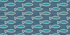 Blue Fish Baby Gown