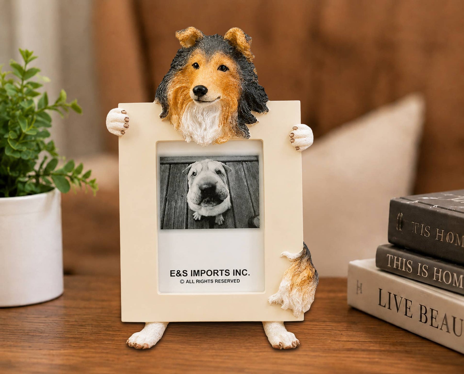 Sheltie (2 1/2x3 1/2) Small Photo Frame: Ceramic
