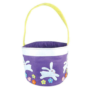 Purple Three Bunnies Leaping Easter Basket (3BUN-86) from Groovy Holilday