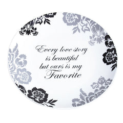 Elegant Black Ink Platter, Every Love Story Is Beautiful but Ours is My Favorite (3CHR5211B)