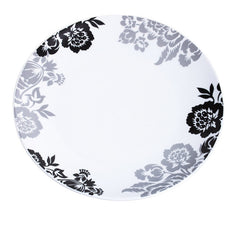 Elegant Black Ink Platter, Floral Pattern (3CHR5211C)