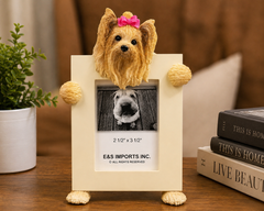 Yorkie (2 1/2x3 1/2) Small Photo Frame: Ceramic