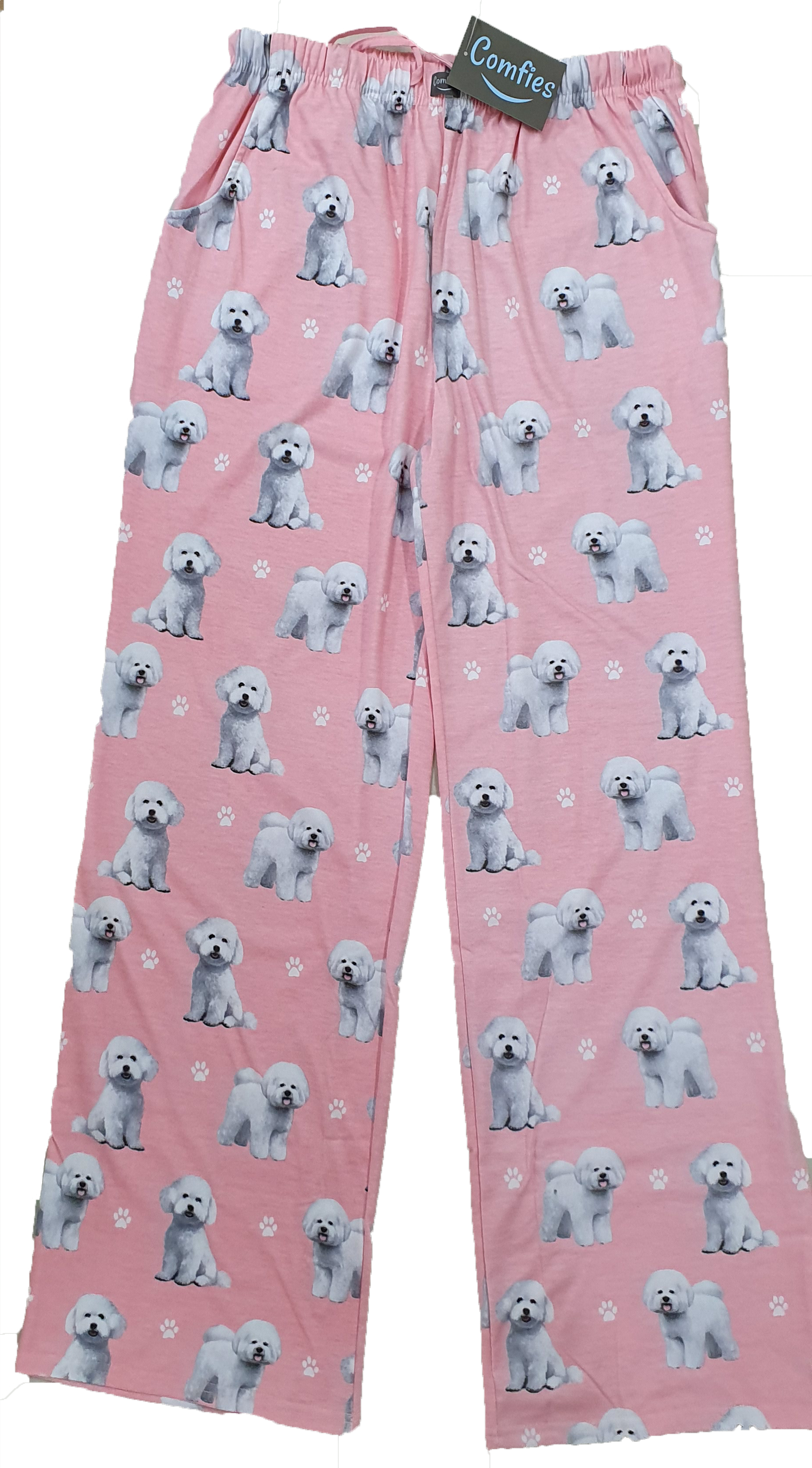 Comfies Unisex Pajama Bottoms -Bichon Frise