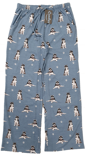 Comfies Unisex Pajama Bottoms -Siberian Husky