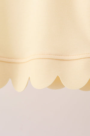 Lemon Scalloped Short Set