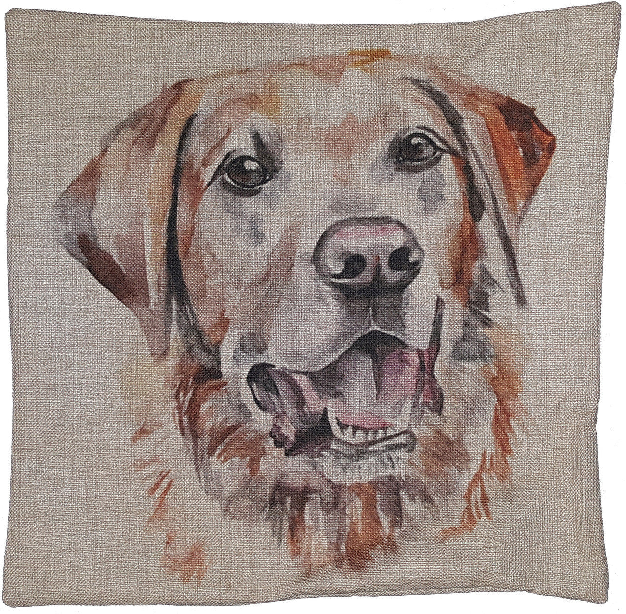 Cotton & Linen Dog Pillow - Yellow Labrador Retriever (10358)