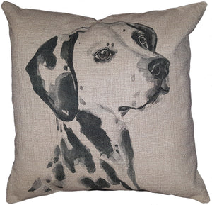 Cotton & Linen Dog Pillow - Dalmatian (10362)