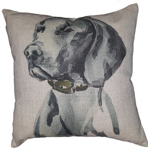 Cotton & Linen Dog Pillow - Weimeraner (10363)