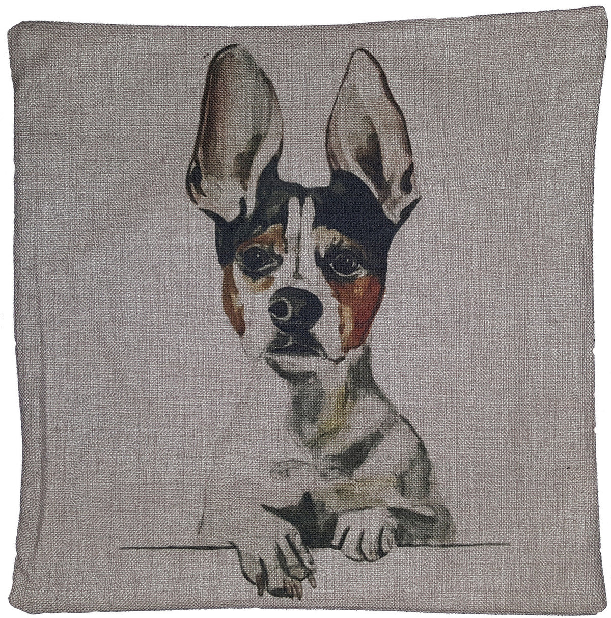 Cotton & Linen Dog Pillow - Jack Russell Terrier (10370)