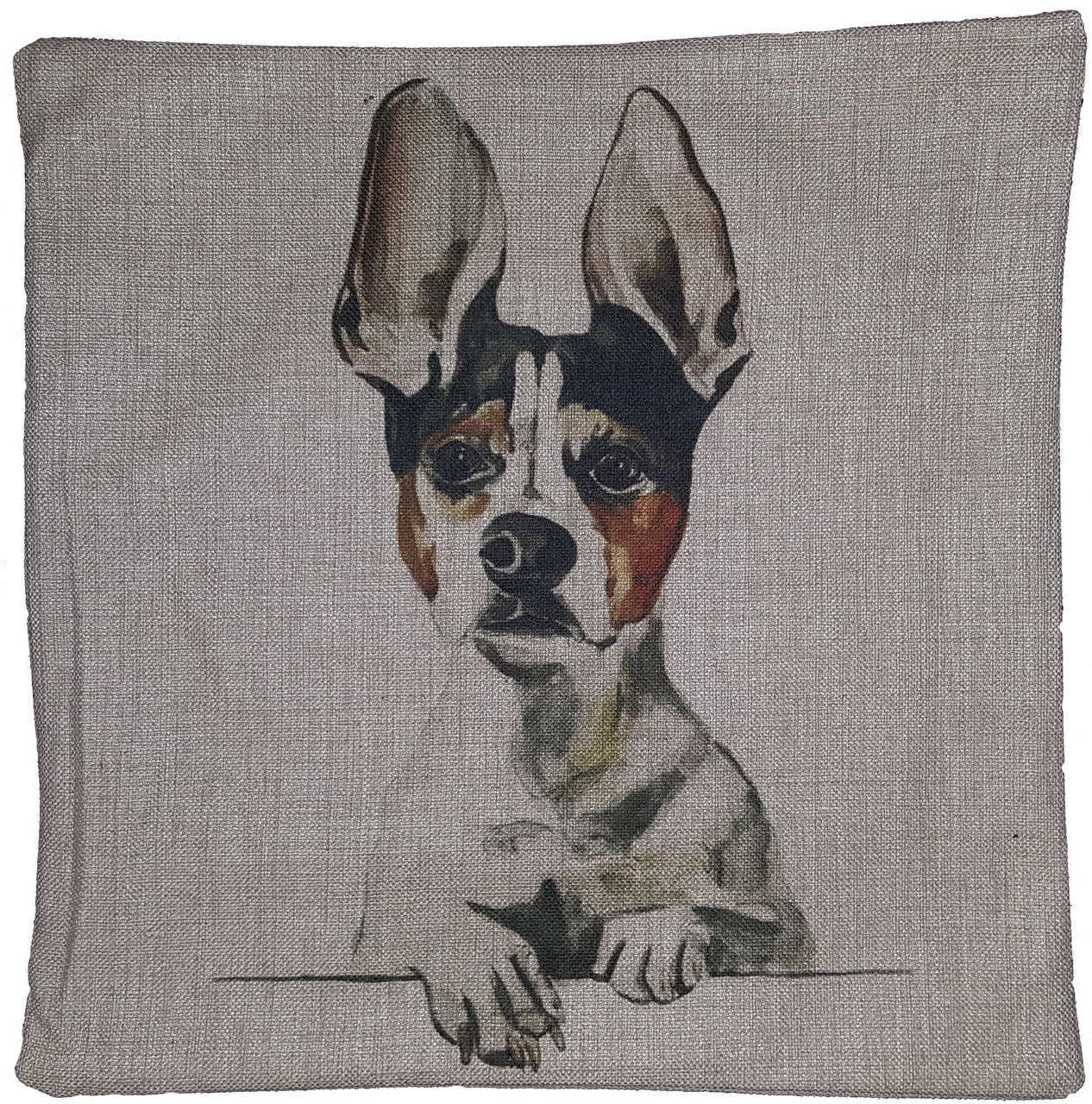 Cotton & Linen Dog Pillow - Jack Russell Terrier (10370)