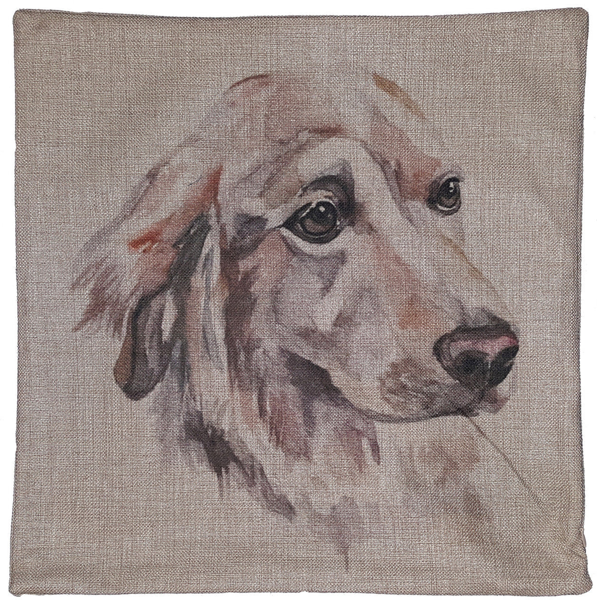 Cotton & Linen Dog Pillow - Golden Retriever (4873) (10365)