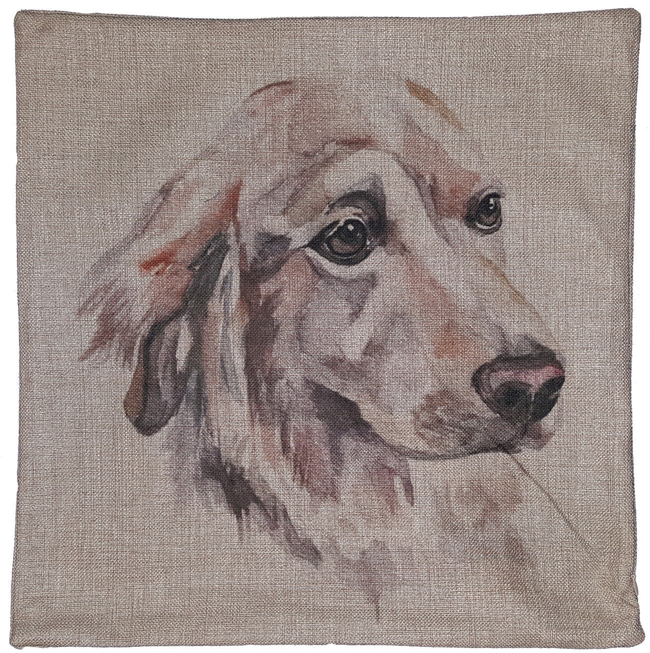 Cotton & Linen Dog Pillow - Golden Retriever (4873) (10365)