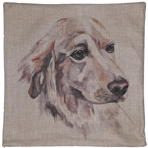 Cotton & Linen Dog Pillow - Golden Retriever (4873) (10365)