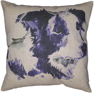 Cotton & Linen Dog Pillow - Border Collie (10366)