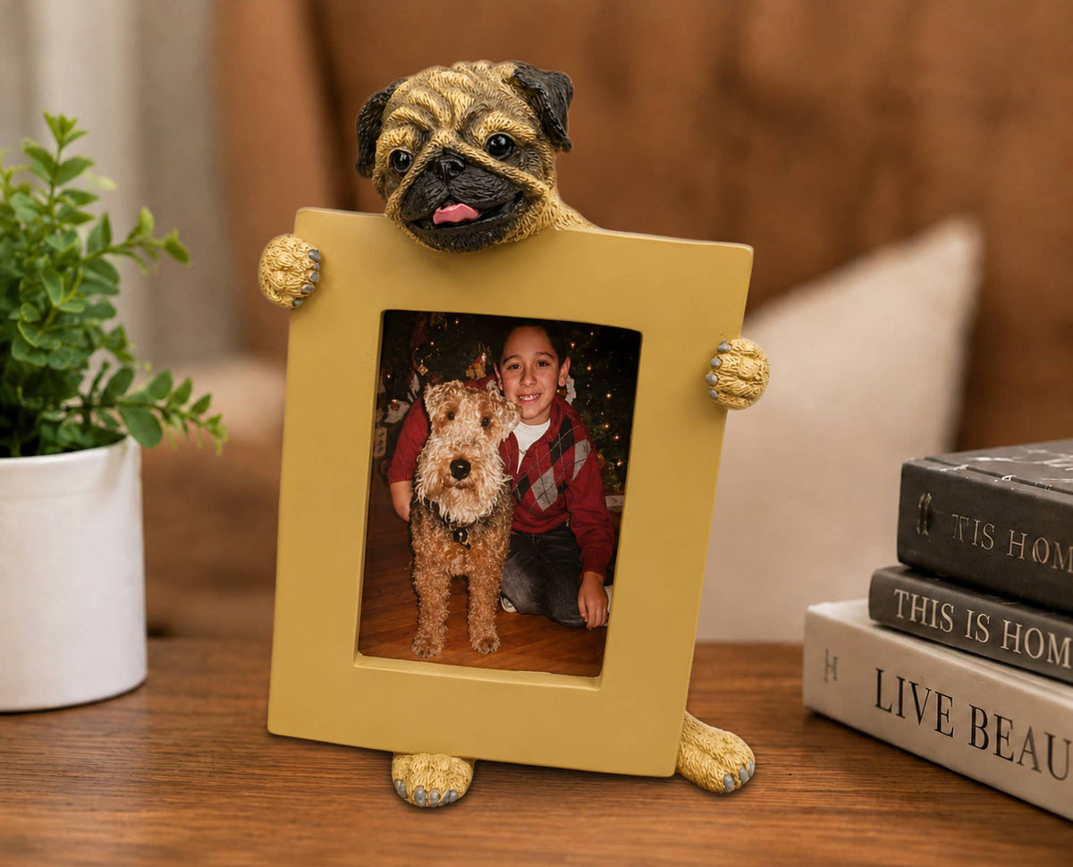 Pug (2 1/2x3 1/2) Small Photo Frame: Ceramic
