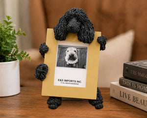 Poodle, Black (2 1/2x3 1/2) Small Photo Frame: Ceramic
