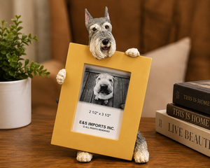 Schnauzer Cropped (2 1/2x3 1/2) Small Photo Frame: Ceramic