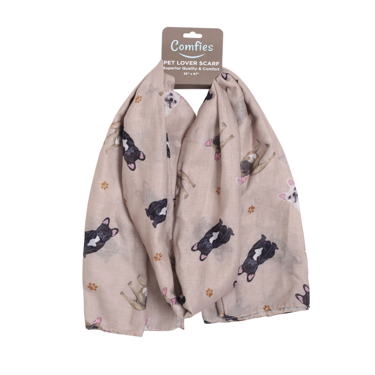 E&S Pet Lover Scarf - French Bulldog (631-64)