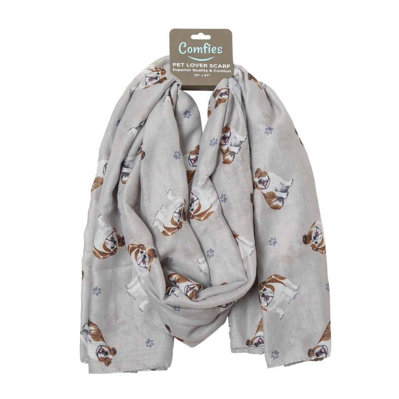 E&S Pet Lover Scarf - Bulldog (631-8)