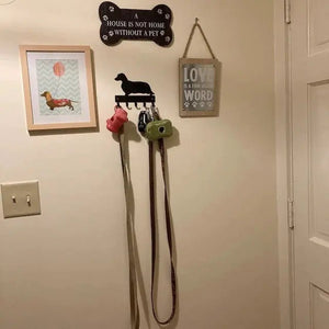 Dachshund (Longhaired) Dog Key Rack/ Leash Hanger