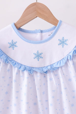 Premium blue snow bow pants set