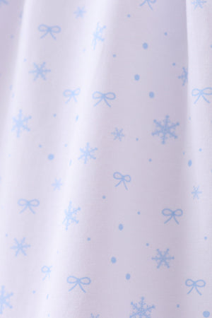 Premium blue snow bow pants set