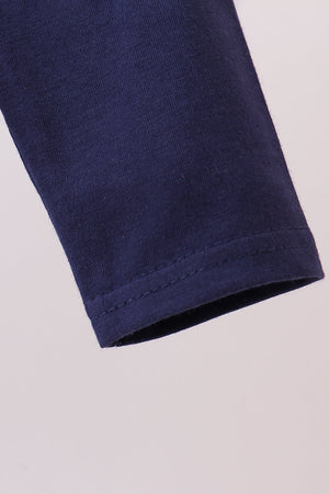 Premium Navy Auburn tiger applique top