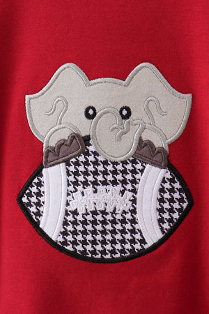 Premium Maroon Alabama elephant football applique bubble
