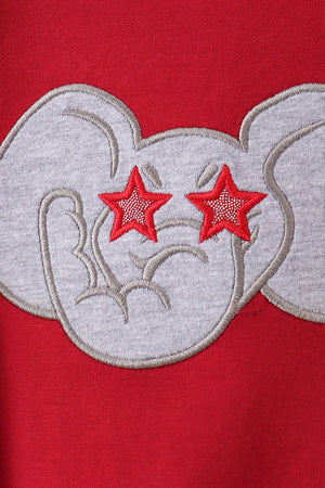 Maroon elephant Alabama football applique bubble