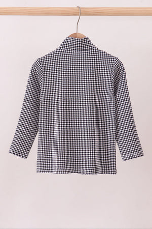 Premium Maroon Alabama embroidery gingham top