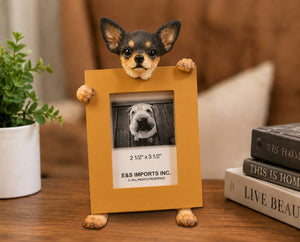Chihuahua (2 1/2x3 1/2) Small Photo Picture Ceramic Frame from E&S Imports