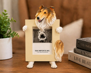 Collie (2 1/2x3 1/2) Small Photo Picture Ceramic Frame from E&S Imports