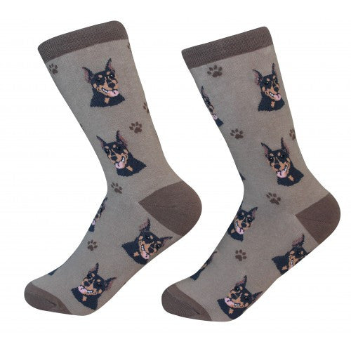 E&S Imports Pet Lover Unisex Socks - Doberman (800-101)