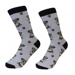 E&S Imports Pet Lover Unisex Socks - Schnauzer (uncropped) (800-105)