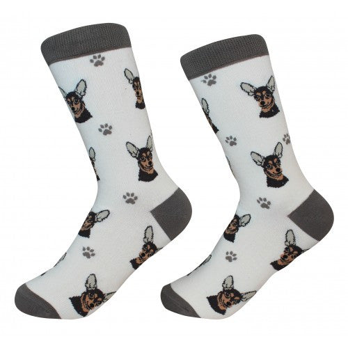 E&S Imports Pet Lover Unisex Socks - Chihuahua (black) (800-11)