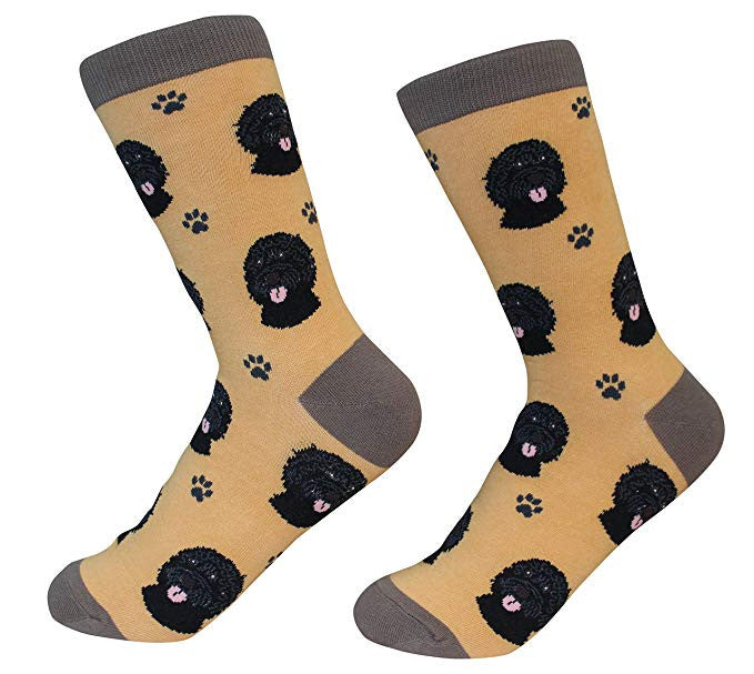E&S Imports Pet Lover Unisex Socks - Labradoodle (black) (800-121a)