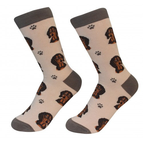 E&S Imports Pet Lover Unisex Socks - Dachshund (black) (800-14)