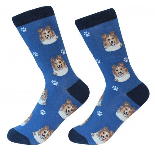 E&S Imports Pet Lover Unisex Socks - Shetland Sheepdog (Sheltie) (800-37)