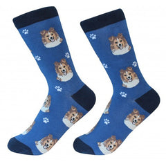 E&S Imports Pet Lover Unisex Socks - Shetland Sheepdog (Sheltie) (800-37)