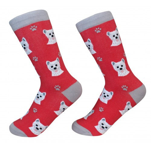E&S Imports Pet Lover Unisex Socks - West Highland Terrier (Westie) (800-45)