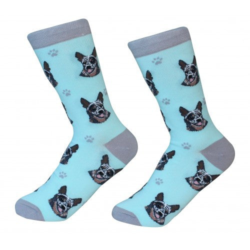 E&S Imports Pet Lover Unisex Socks - Australian Cattle Dog (800-90)