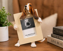 Basset Hound (2 1/2x3 1/2) Small Photo Picture Ceramic Frame from E&S Imports
