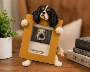 Cavalier King Charles Spaniel (2 1/2x3 1/2) Small Photo Picture Ceramic Frame from E&S Imports