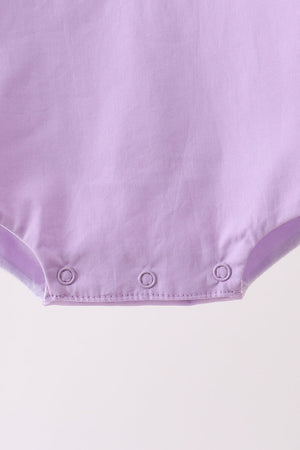 Purple ribbon ruffle bow bubble