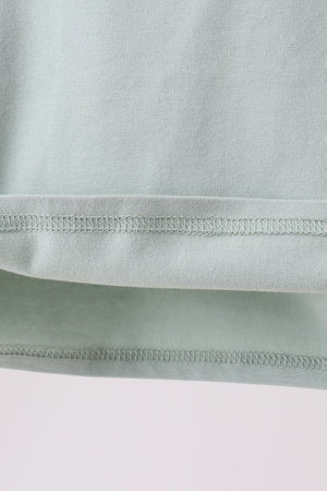Green vehicle embroidery top