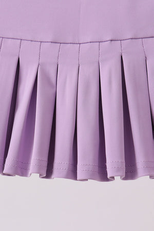 Purple pleated skort