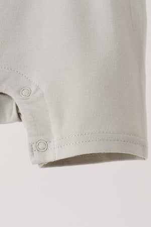 Gray Scarecrow Embroidery Romper