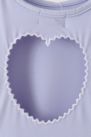 Dusty Blue Scalloped Dress