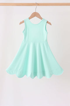 Mint Scalloped Dress