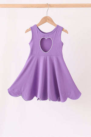Purple Scalloped Dress